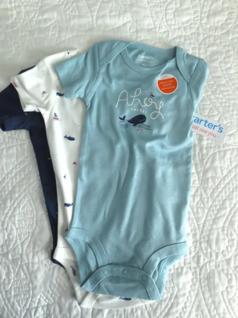 Carter's 3 Piece Nautical Boy's 9M Bodysuits